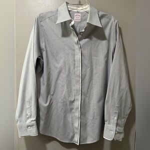 Brooks Brothers Classic Gray Pinstripe Dress Shirt